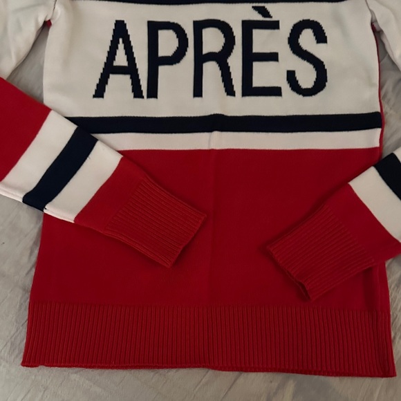 ANTONIO MELANI Red and White Après Turtleneck Sweater - Picture 3 of 7